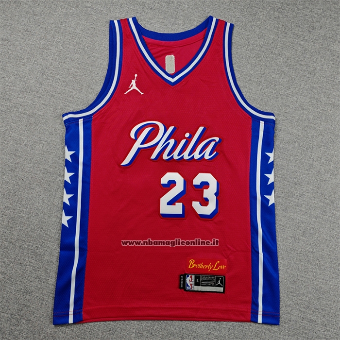 Maglia Bambino Philadelphia 76ers Lebron James No 23 Statement 2025-26 Rosso